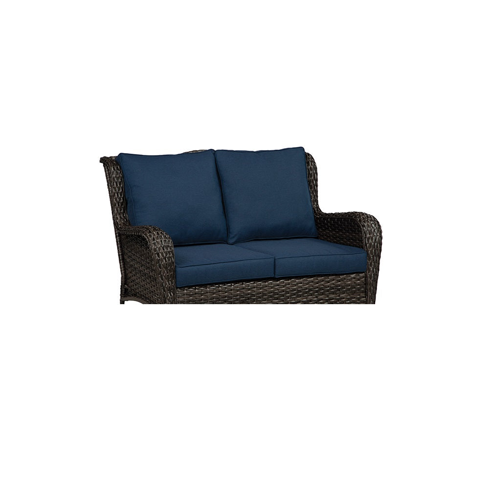 Living Accents LV120619 Avondale Deep Seating Loveseat, Navy Blue