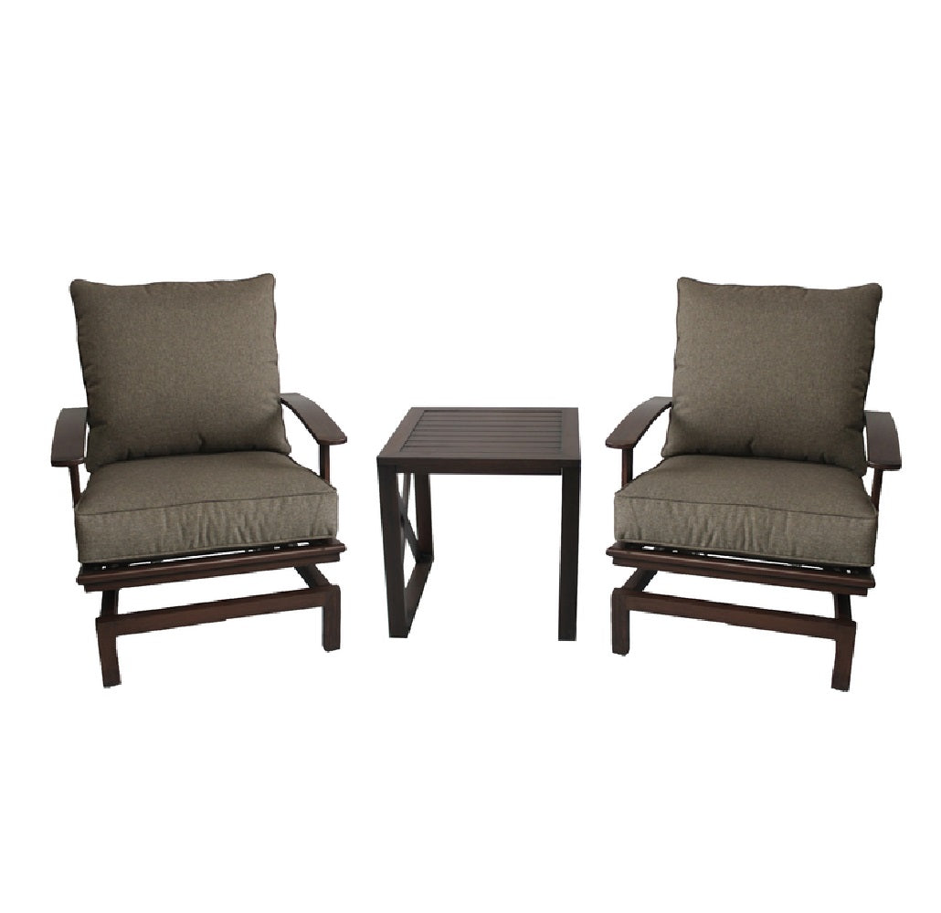 Living Accents RXAC-2009-SET Pineridge Chat Set, Aluminum, Brown