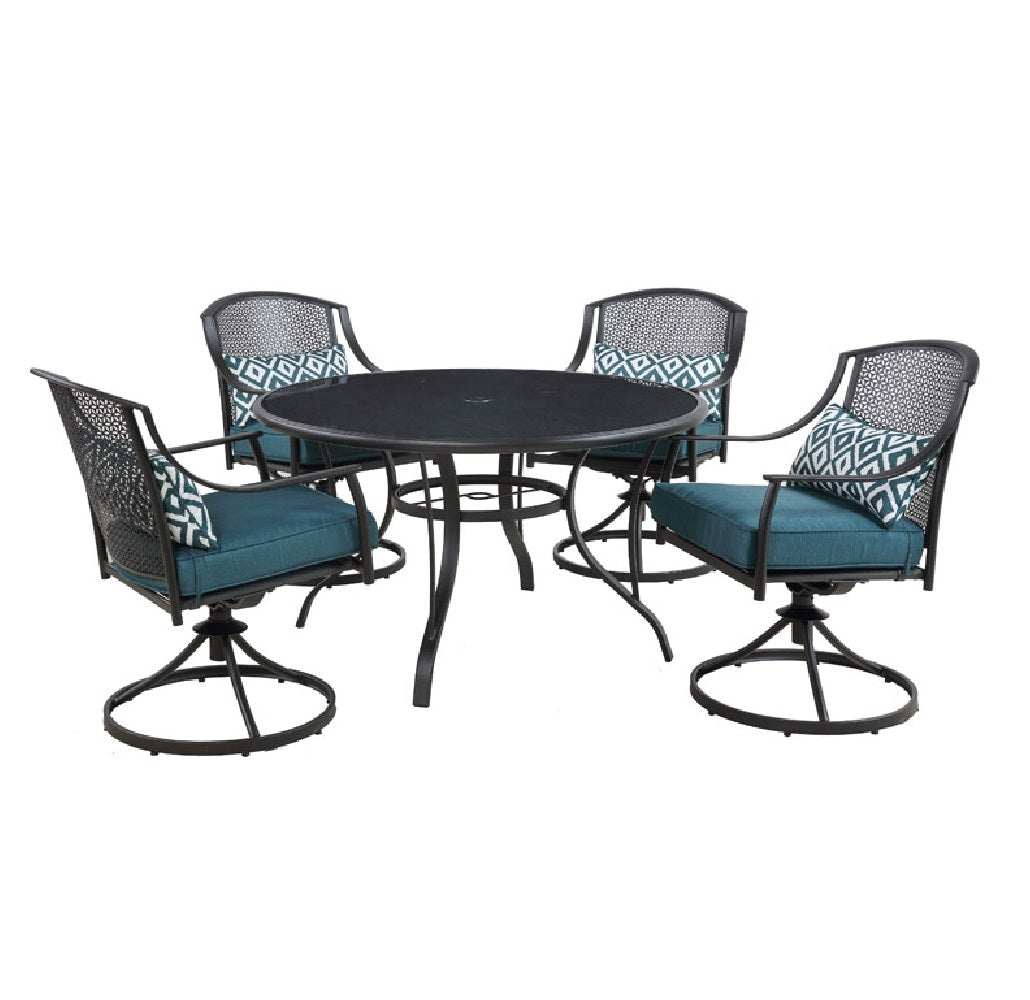 Living Accents STS523D Cortland Patio Set, Steel, Black