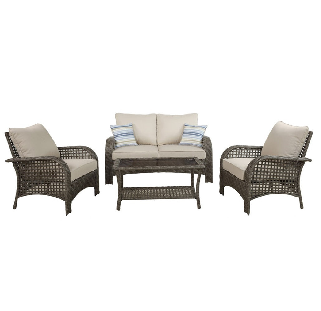Living Accents SVS40SC Willow Deep Seating Loveseat Set, Wicker