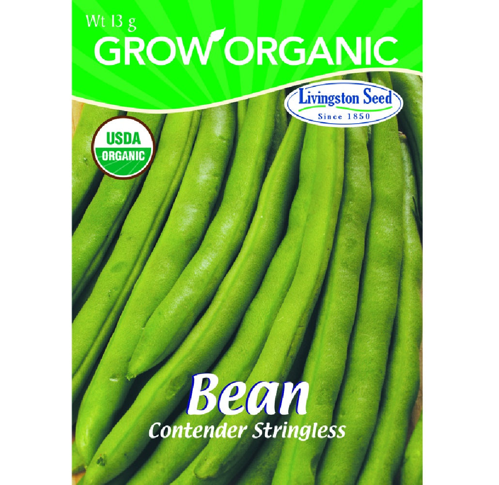 Livingston Seed Y7025 Bean Contender Stringless Plantation Vegetable, 13g