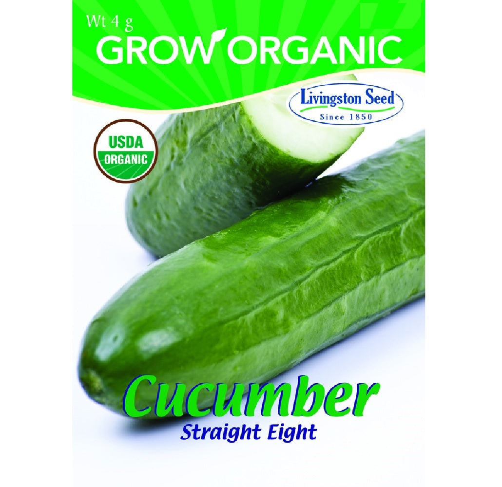 Livingston Seed Y7070 Cucumber Straight Eight Plantation Vegetable, 4g