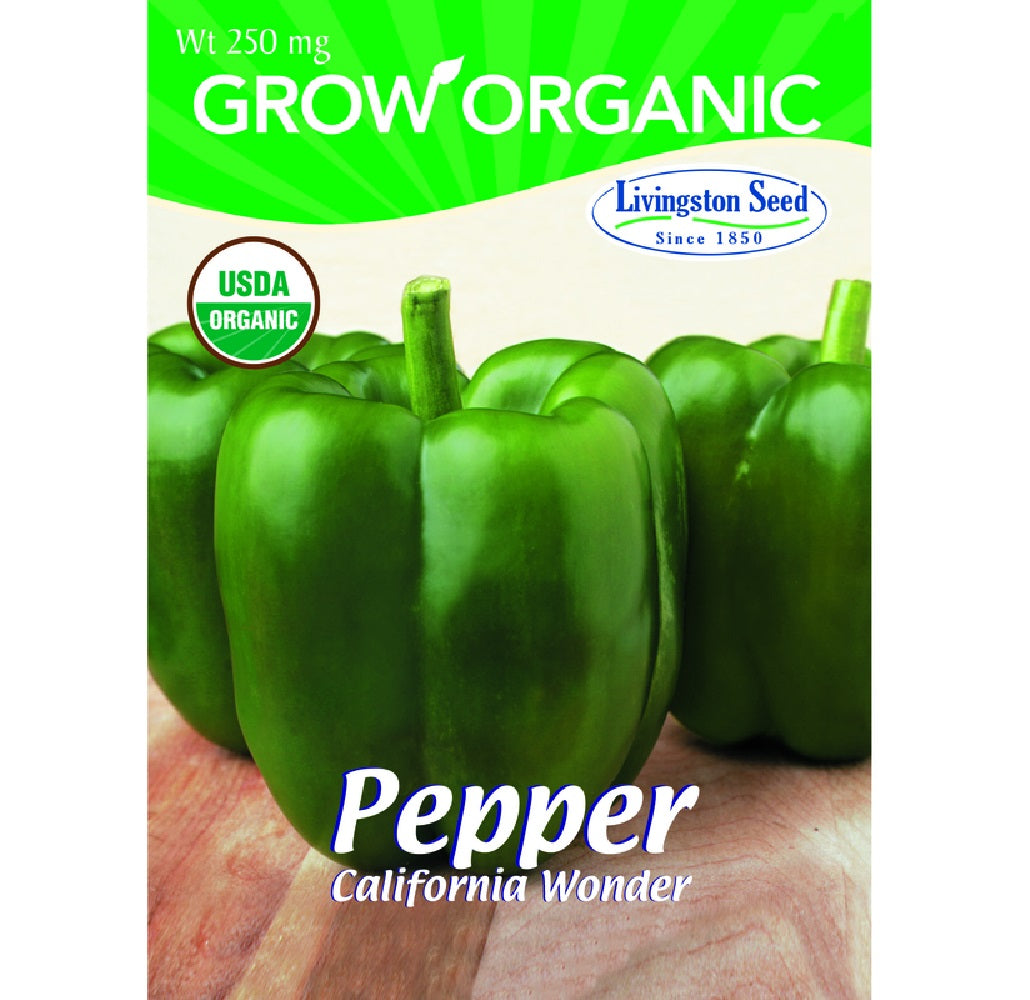 Livingston Seed Y7115 Pepper California Wonder Plantation Vegetable, 250mg