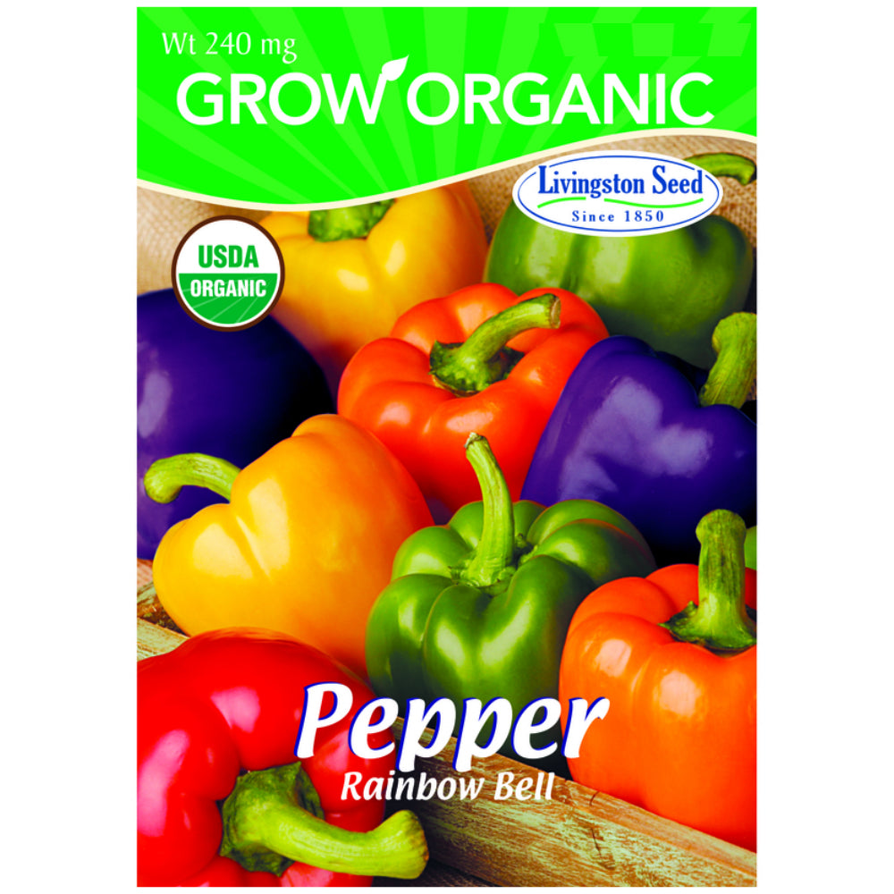 Livingston Seed Y7120 Rainbow Mixed Bell Pepper Seeds, 240mg
