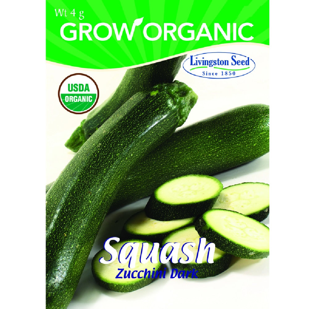 Livingston Seed Y7155 Squash Zucchini Dark Plantation Products Vegetable, 4g