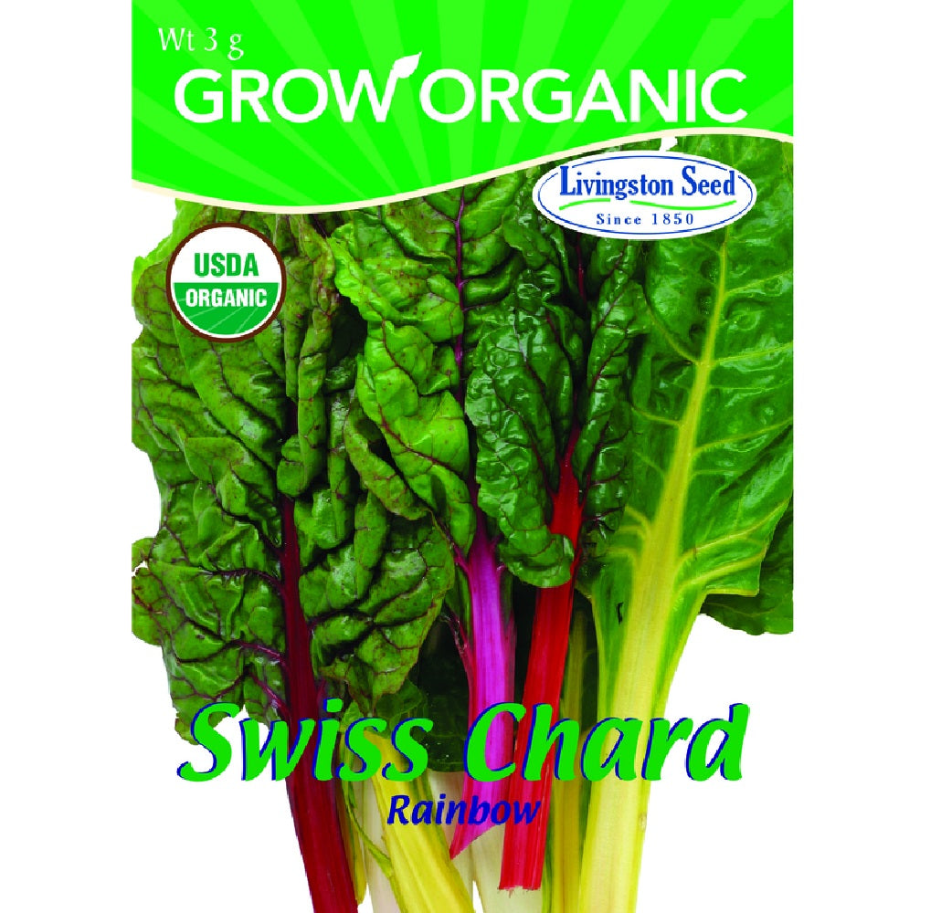 Livingston Seed Y7160 Swiss Chard Rainbow Plantation Vegetable, 3g