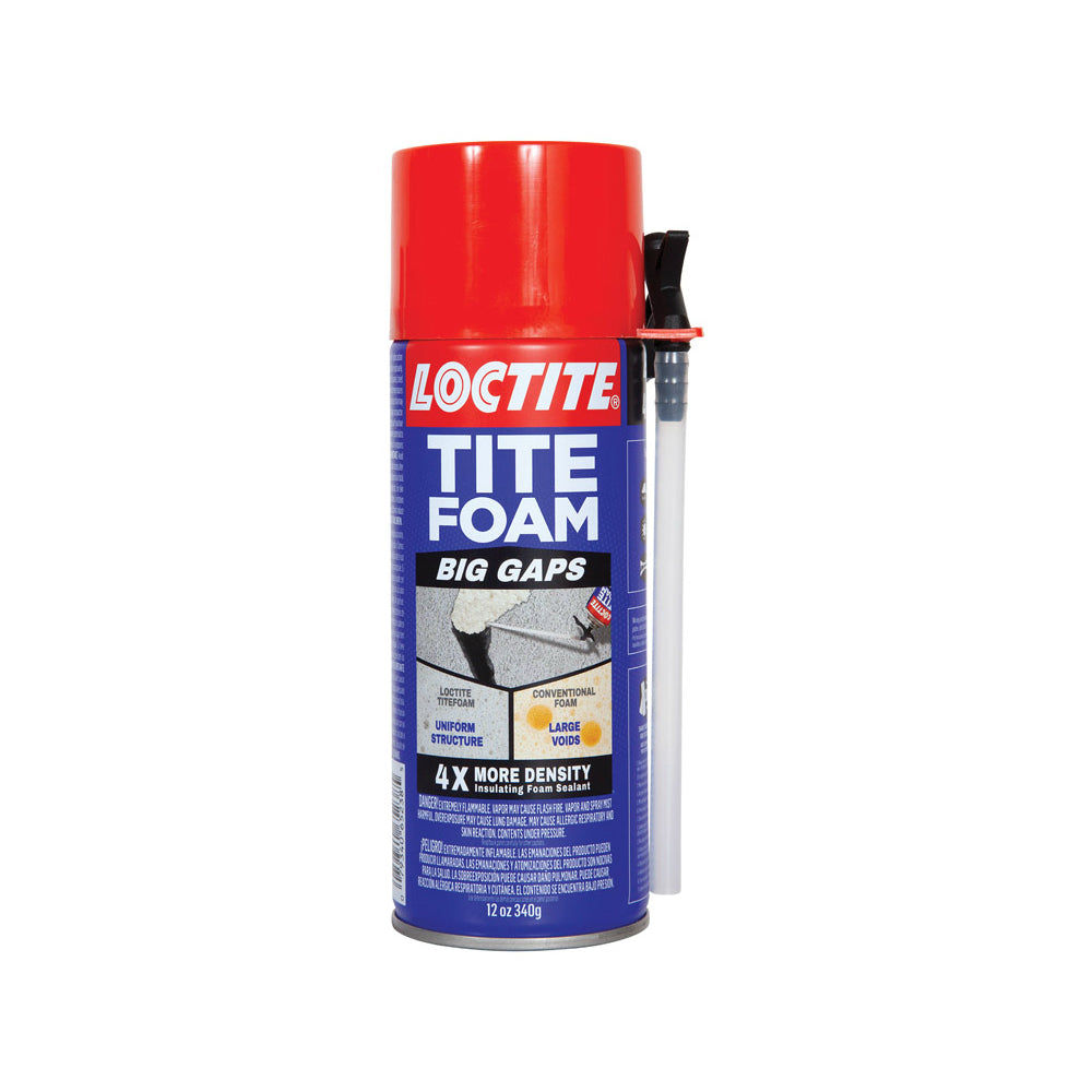 Loctite 2378565 Tite Foam Big Gaps Sealant, Polyurethane, White