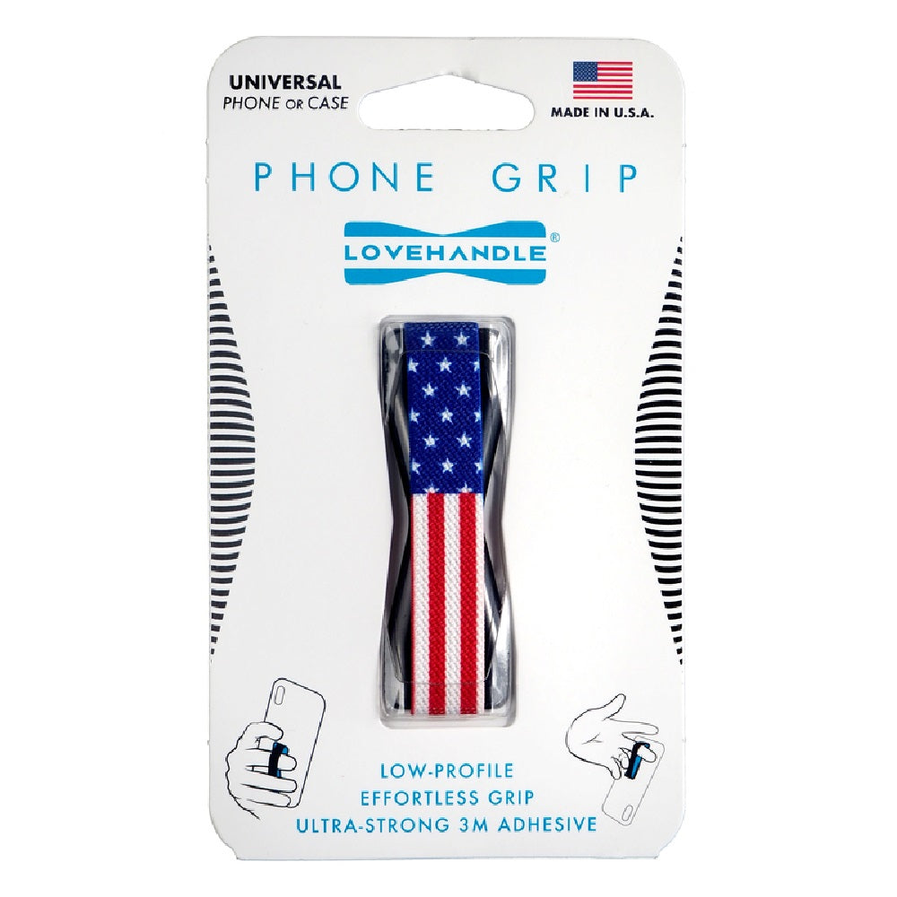 LoveHandle L-094-01 USA Flag Phone Grip, Blue/Red/White