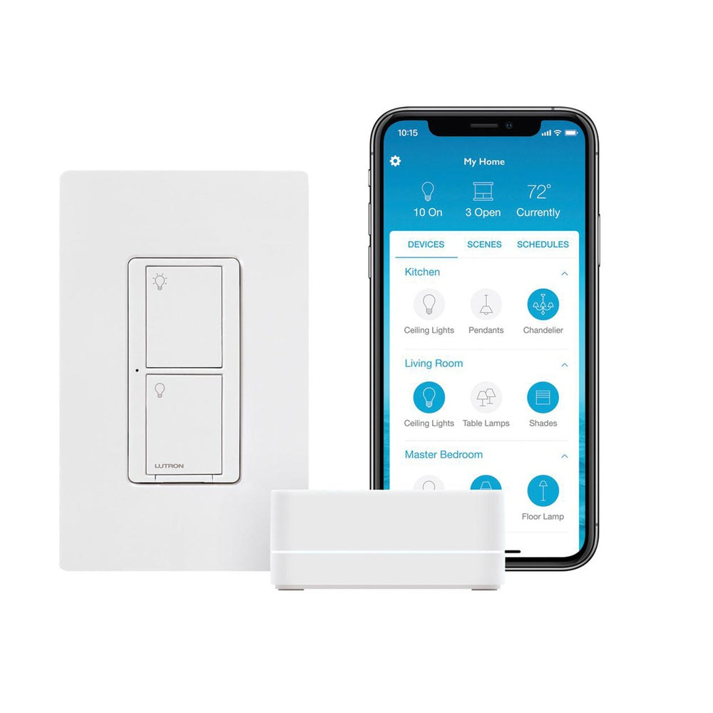 Lutron P-BDG-PKG1WS Caseta 3-Way Dimmer Switch, 5 Amp