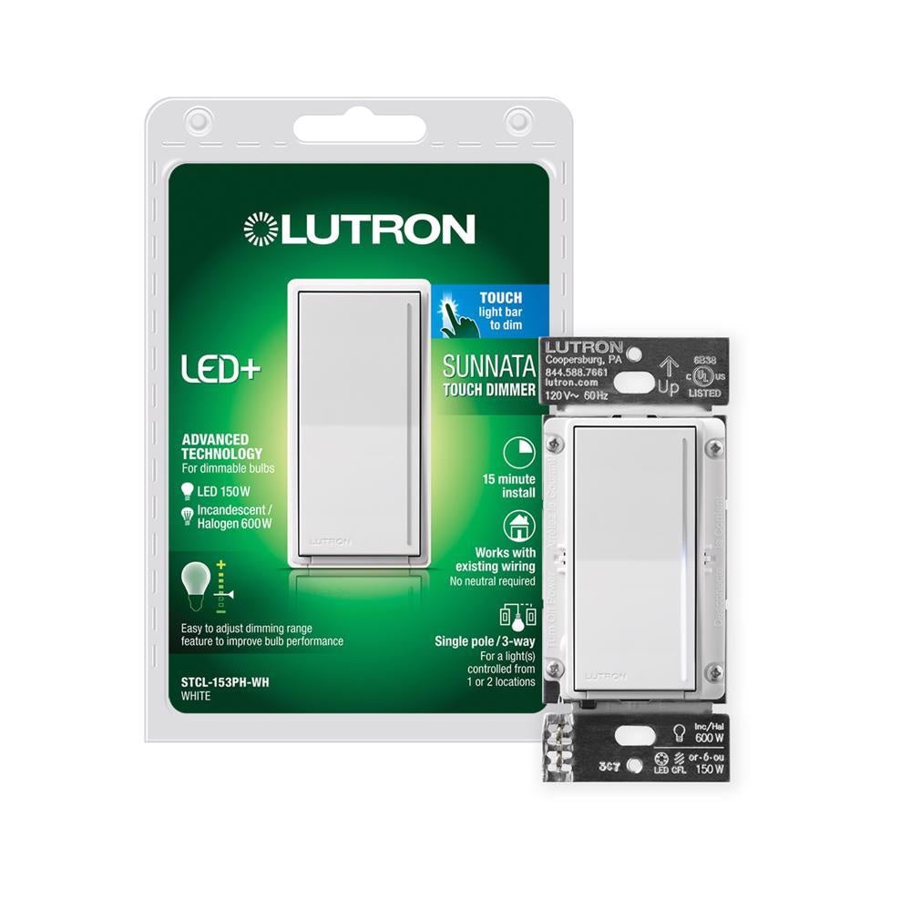 Lutron STCL-153MH-WH Sunnata 3-Way Dimmer Switch, White