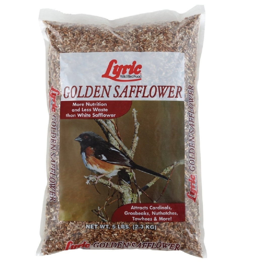 Lyric 26-47430 Golden Safflower Seed Wild Bird Food, 5 lbs