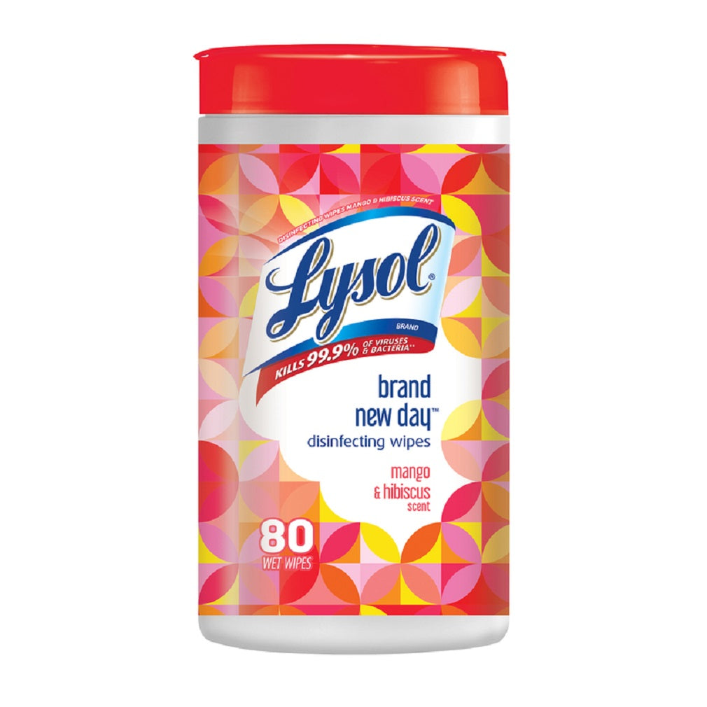 Lysol 1920097181 Brand New Day Disinfecting Wipes, 80 Pack