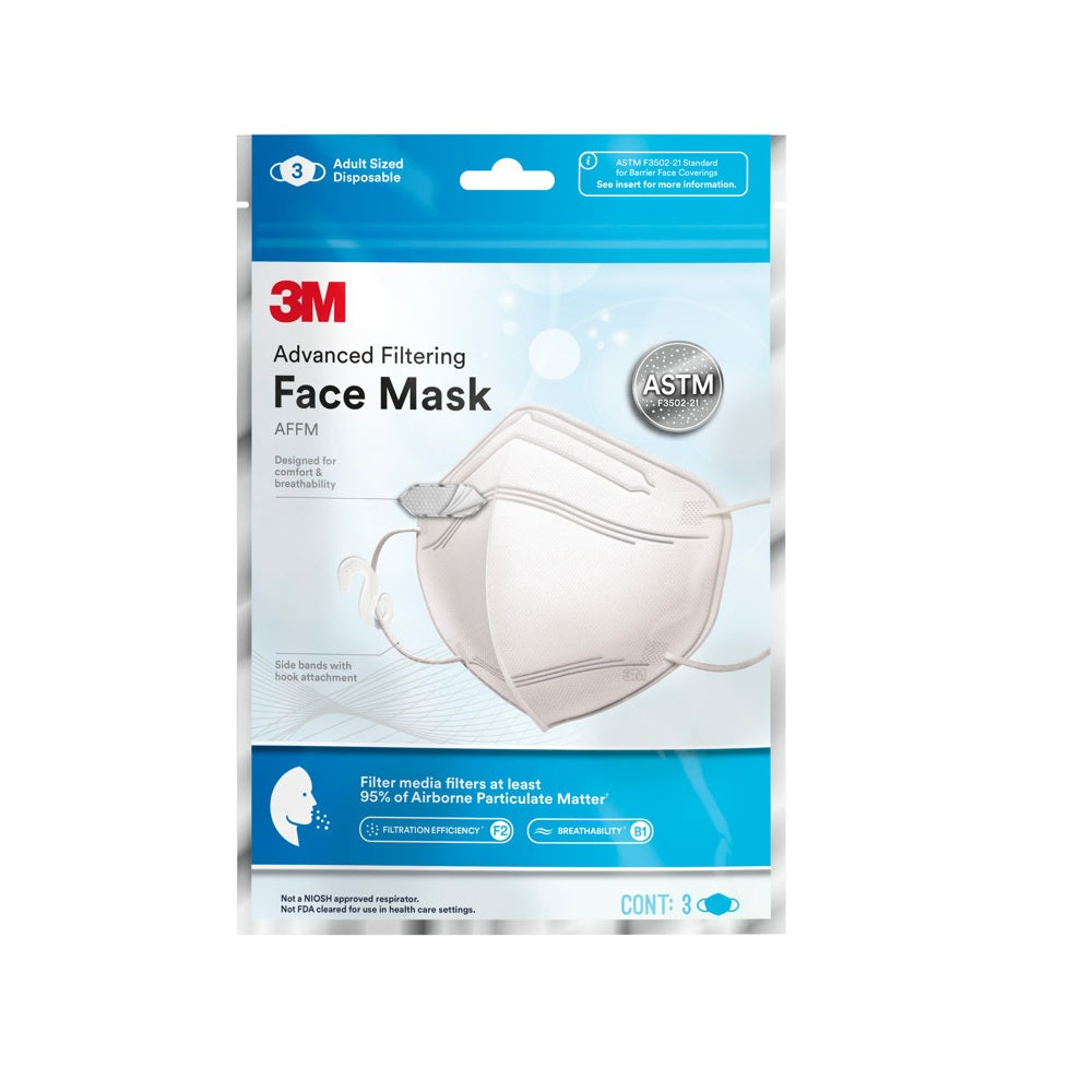 3M AFFM-3 Advanced Filtering Face Mask, White