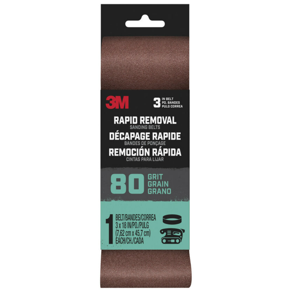 3M 27400 Sanding Belt, Aluminum Oxide Abrasive, 80 Grit