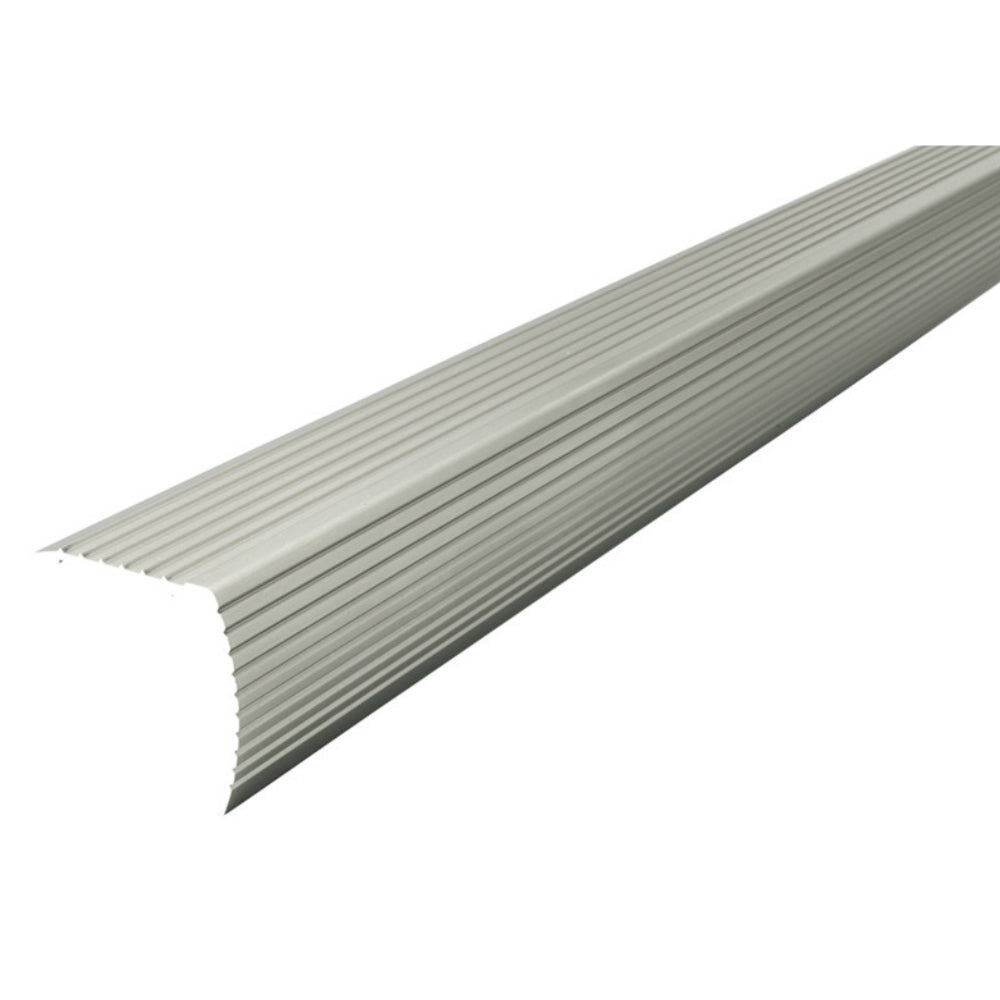M-D Building Products 43376 Fluted Stair Edging, Satin Silver, 72 In