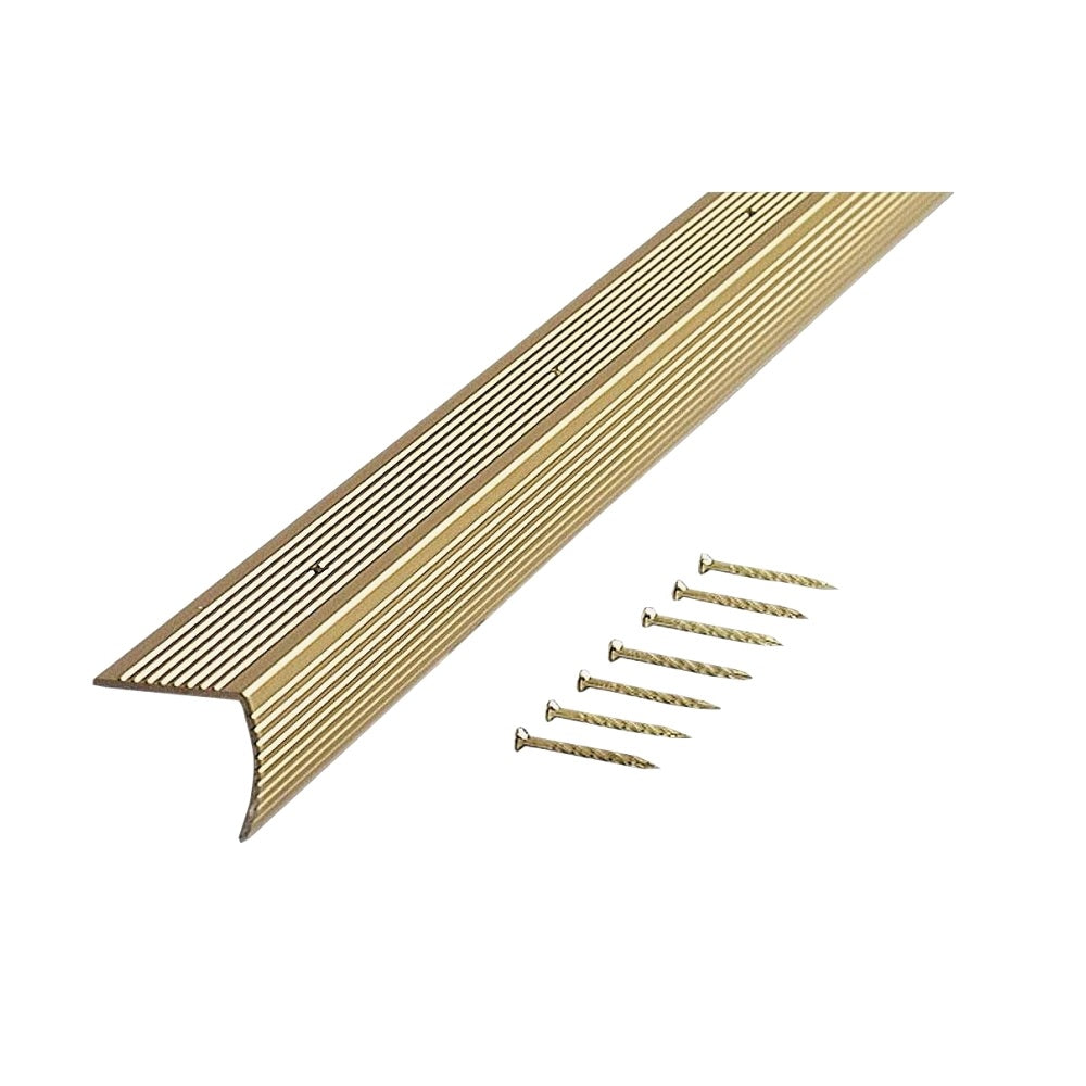 M-D Building Products 79020 Stair Edging, Satin Brass, 36 Inch
