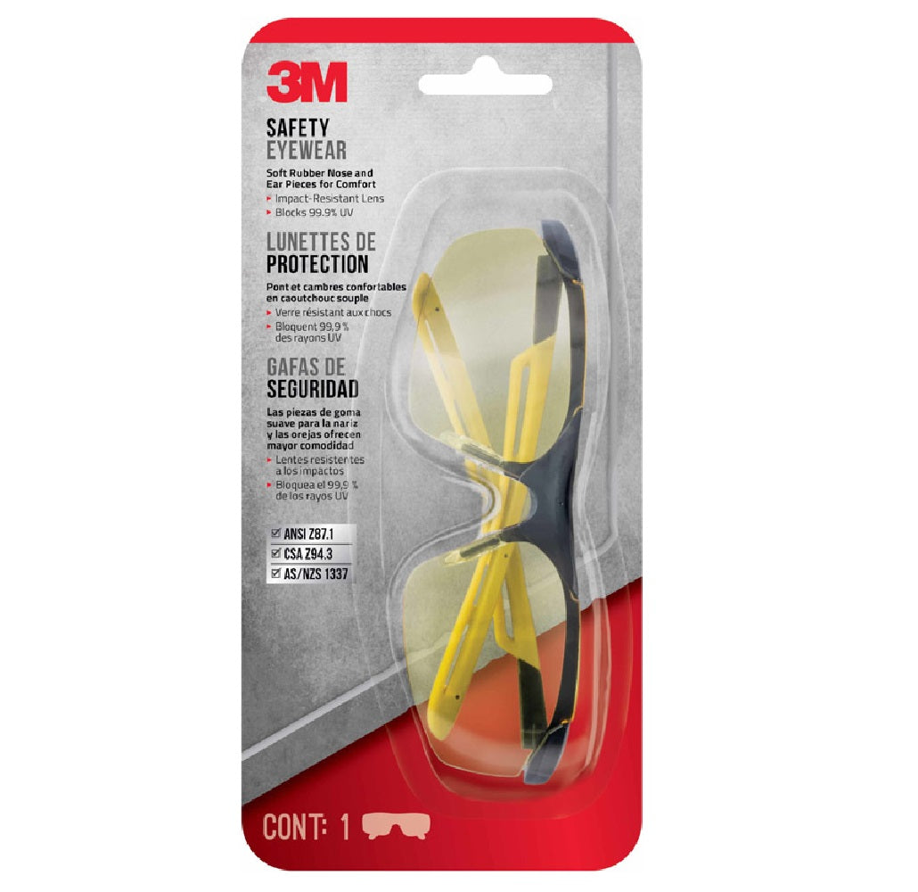 3M 90211-HV6-NA Anti-Fog Impact-Resistant Safety Glasses, Amber