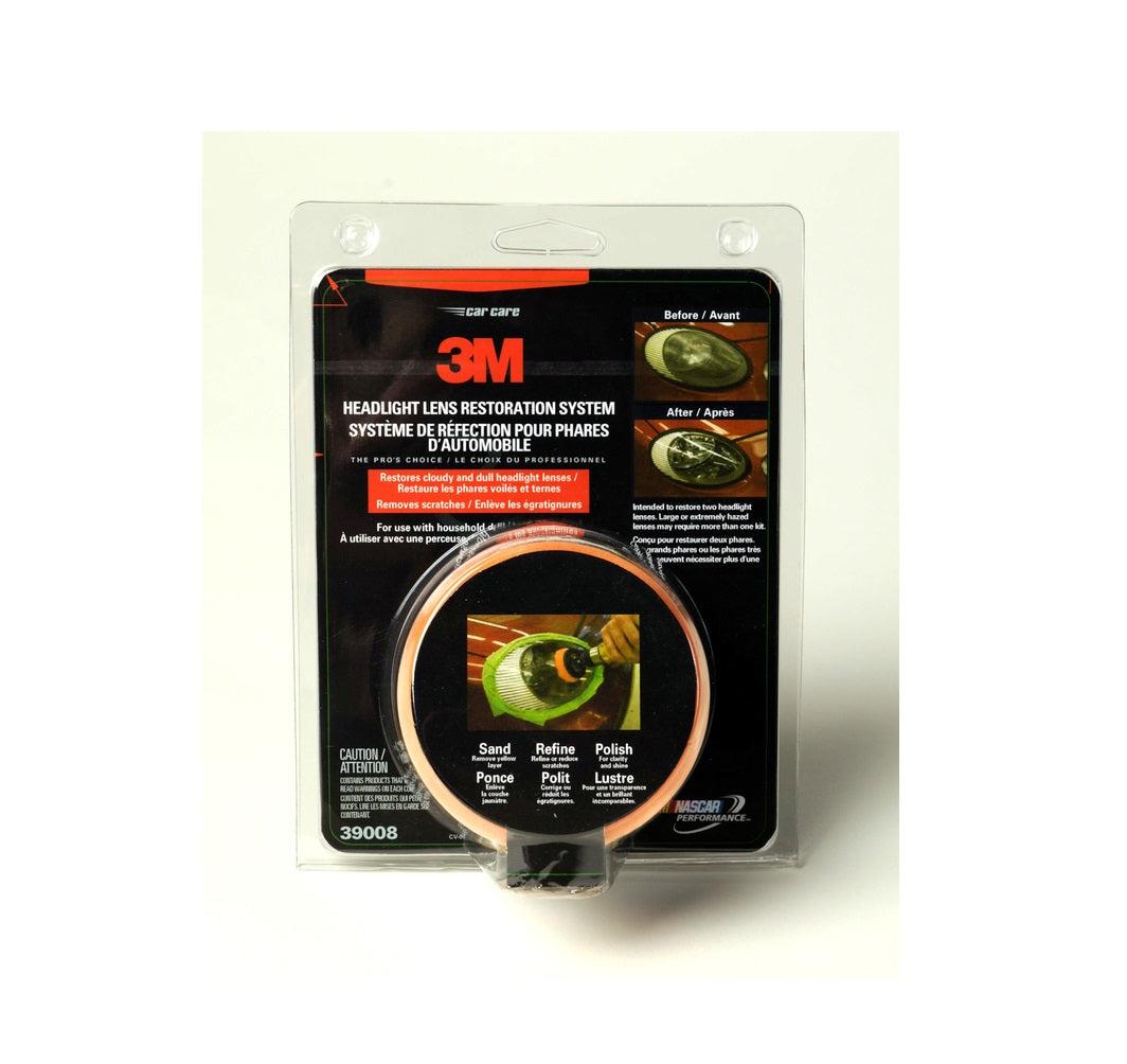 3M 39008 Headlight Lens Restoration System, Plastic