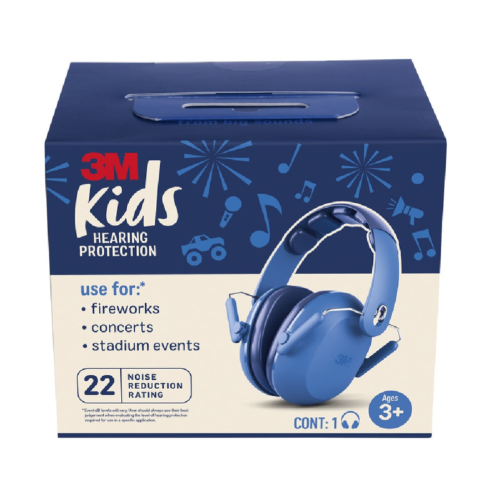 3M PKIDSB-BLU Hearing Protection Kids Ear Muffs, Blue