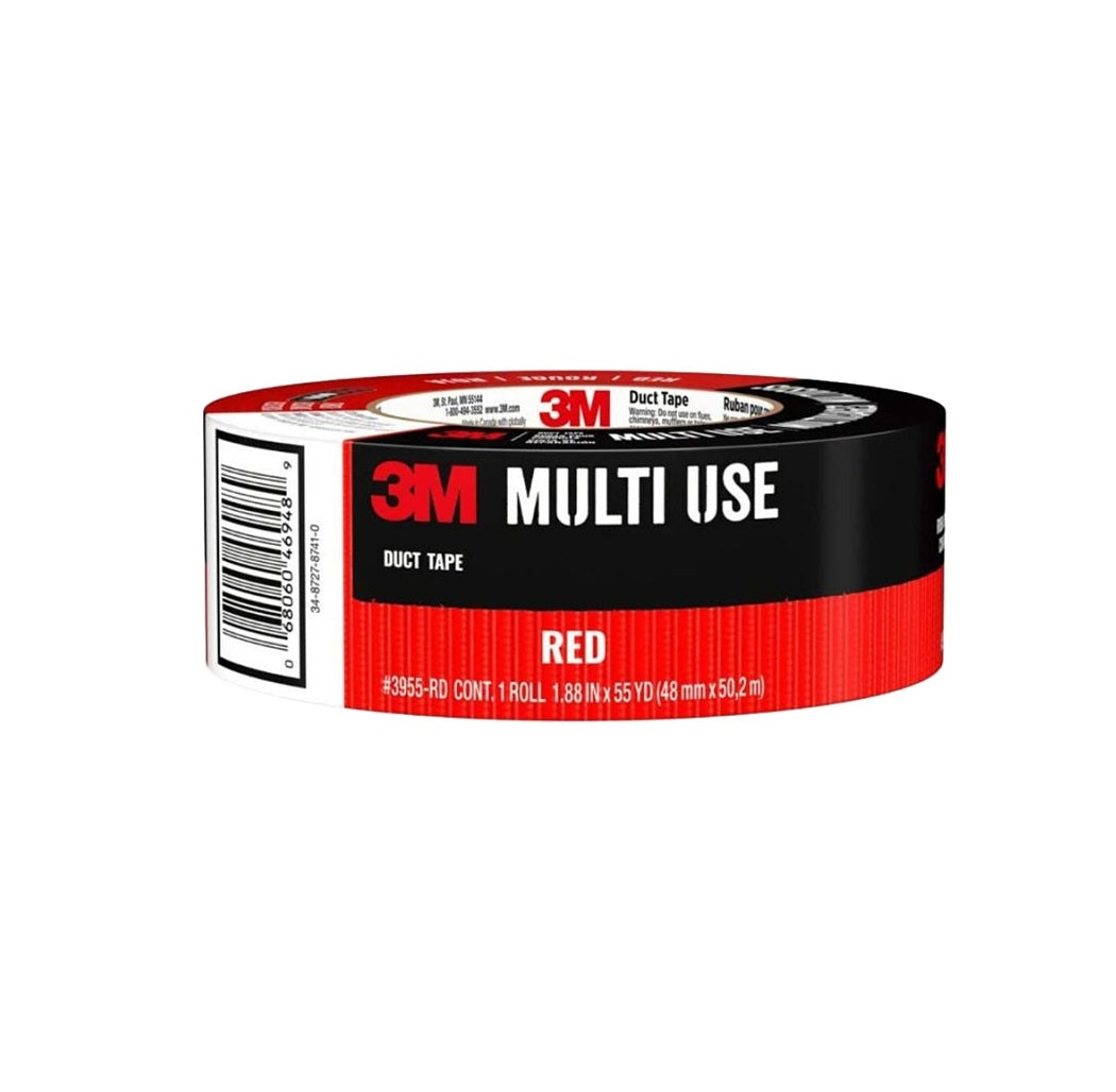 3M 3955-RD Multi Use Duct Tape, Red, 60 yd L, 1.88 inch