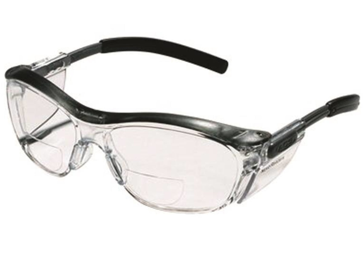 3M 91193-00002T Safety Glasses, Magnifier/Reader, Clear Lens