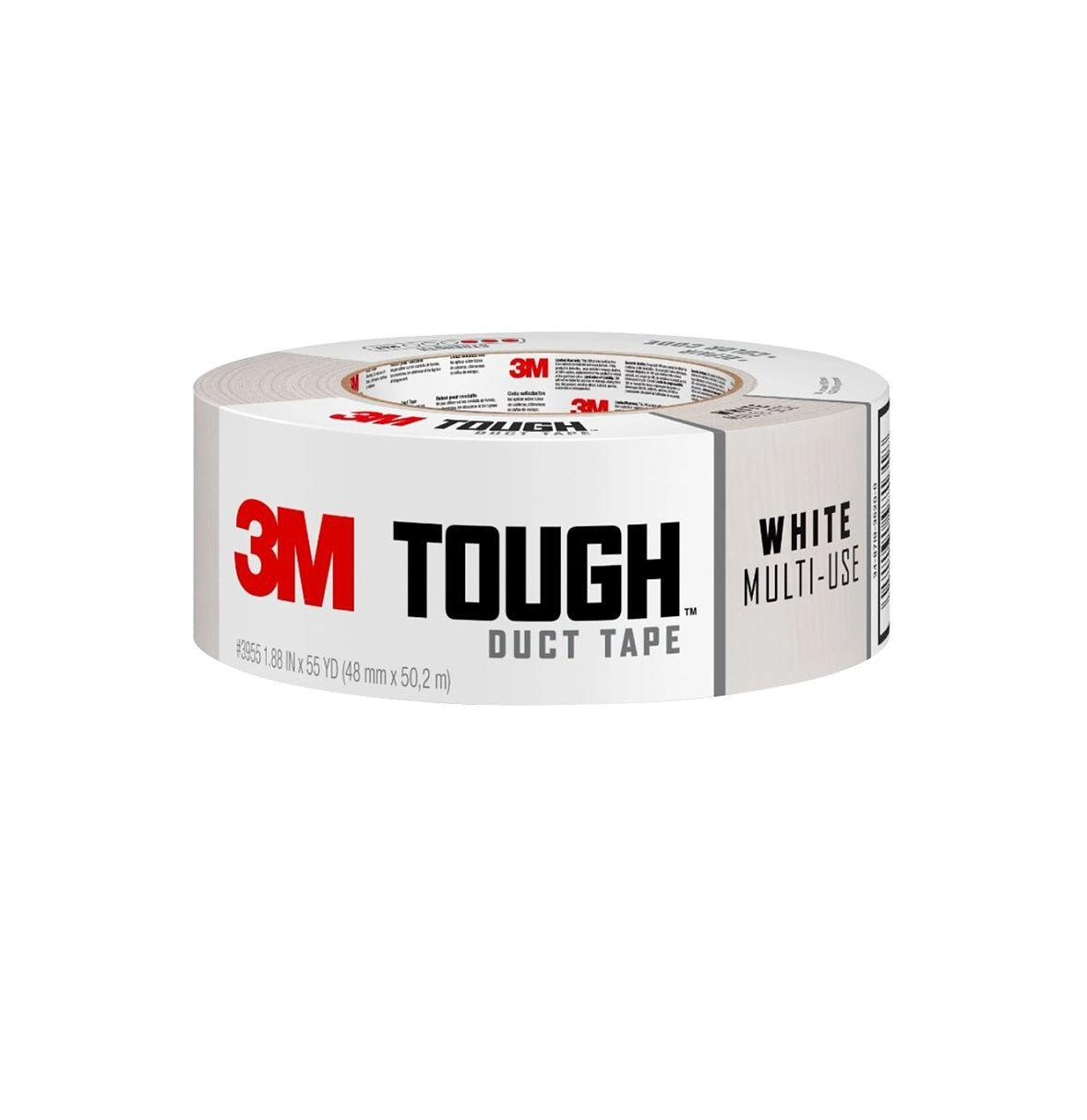 3M 3955-WH Tough Duct Tape, White, 1.88 Inch x 55 Yards