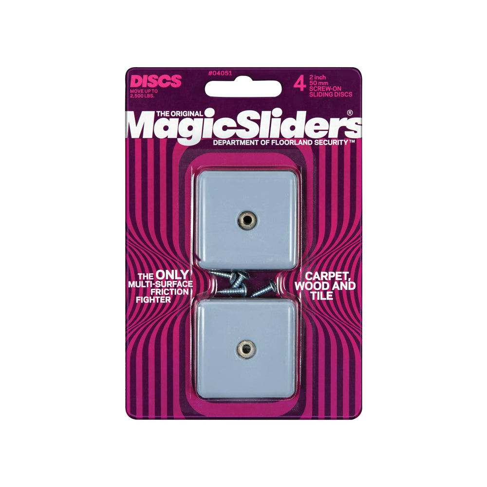 Magic Sliders 04051 Screw-On Sliding Discs, Grey, Pack of 4