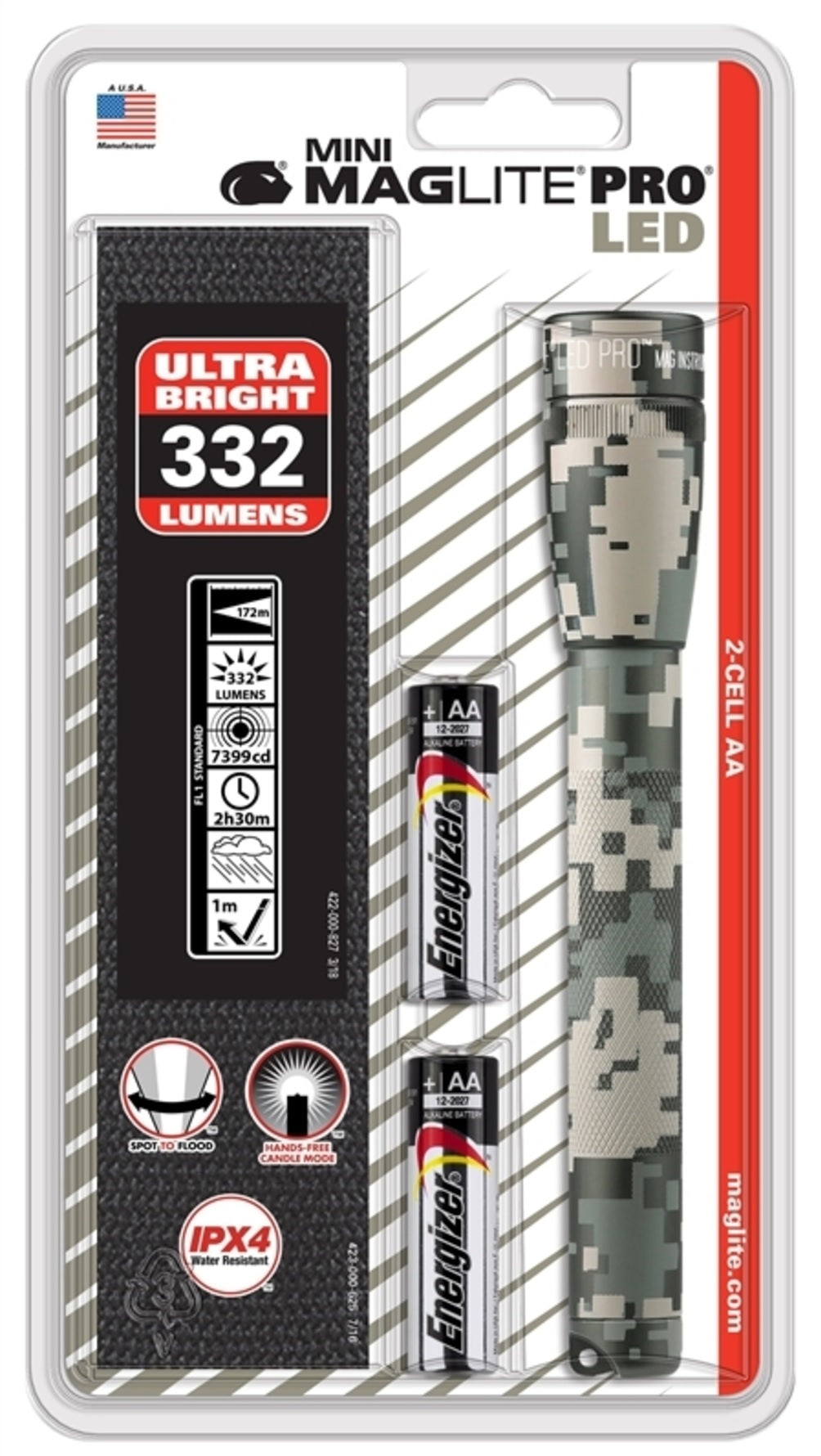 Maglite SP2PMRH Mini PRO LED Flashlight, Camo