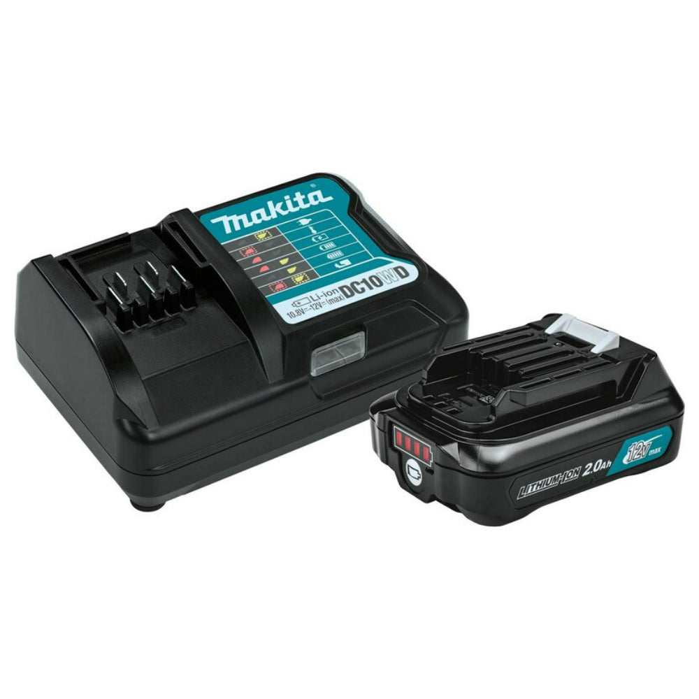 Makita BL1021BDC1 CXT 2 Ah Lithium-Ion Battery and Charger Starter Kit, 12 volt