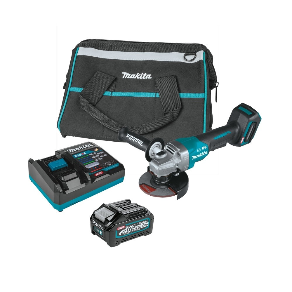 Makita GAG03M1 XGT Paddle Switch Angle Grinder Kit, 40 Volt