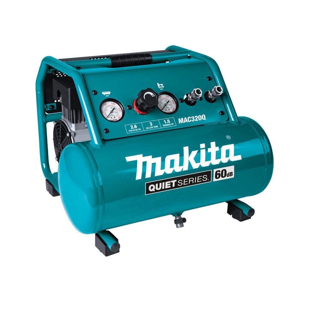 Makita MAC320Q Quiet Electric Air Compressor, 3 Gallon Capacity