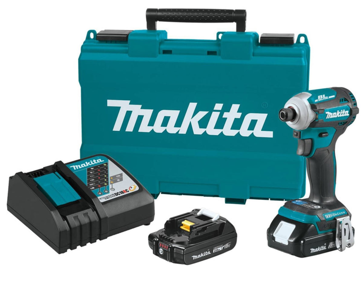 Makita XDT16R LXT Cordless Brushless 4-Speed Impact Driver Kit, 18 Volt