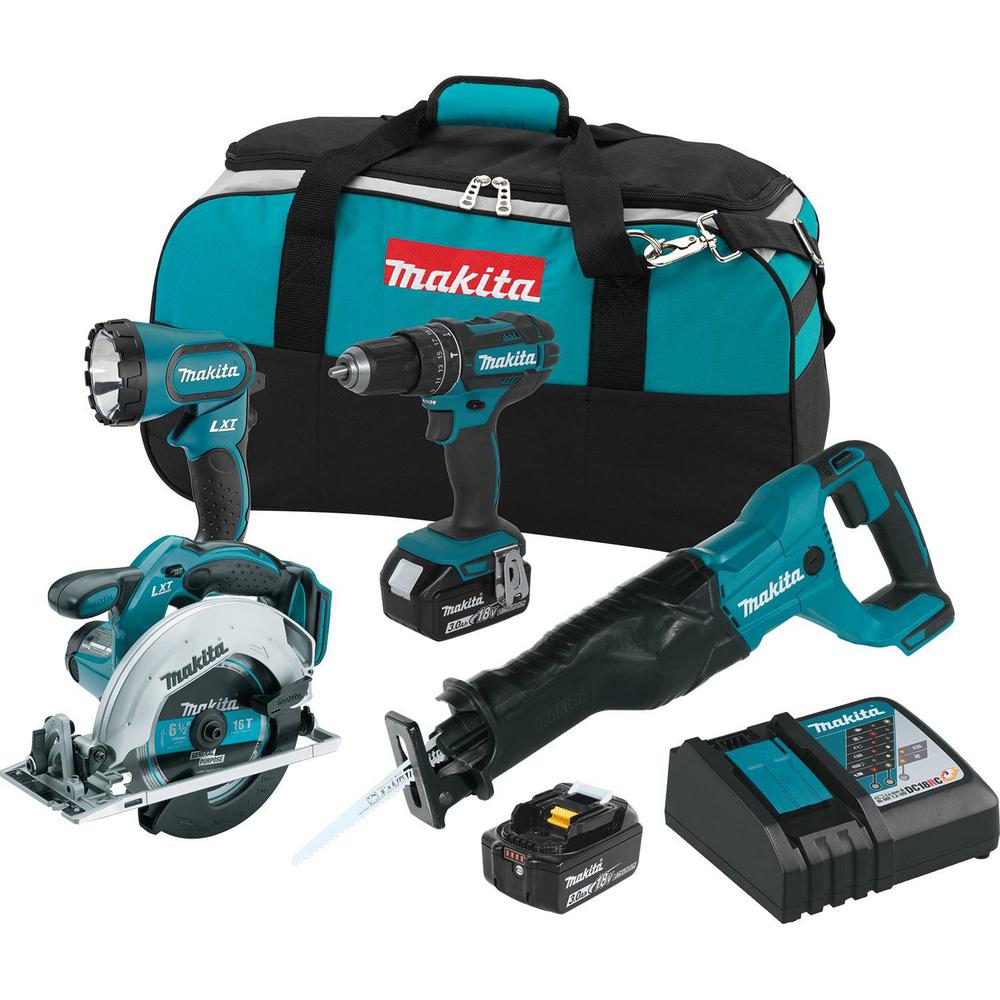 Makita XT442 Lithium-Ion Cordless Combo Kit, 18-Volt