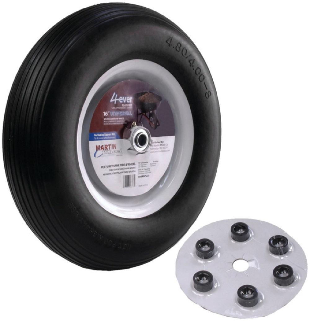 Martin Wheel 408RBPU31 Wheelbarrow Wheel with Universal Hub