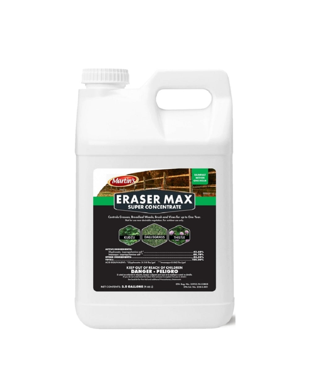 Martin's 82002490 Eraser Max Super Concentrate Herbicide, 2.5 Gallon