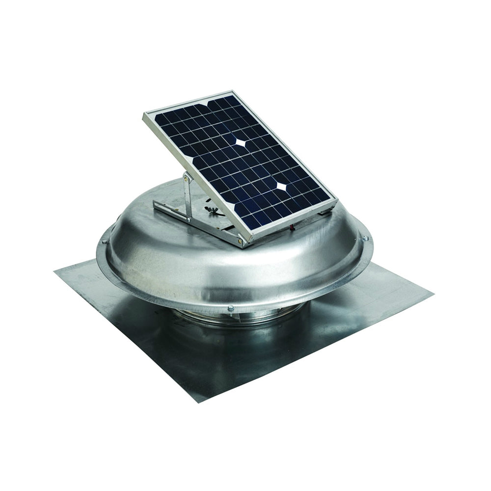 Master Flow ERVSOLAR/PRSOLAR 500 CFM Solar Powered Roof Mount Attic Fan, Steel