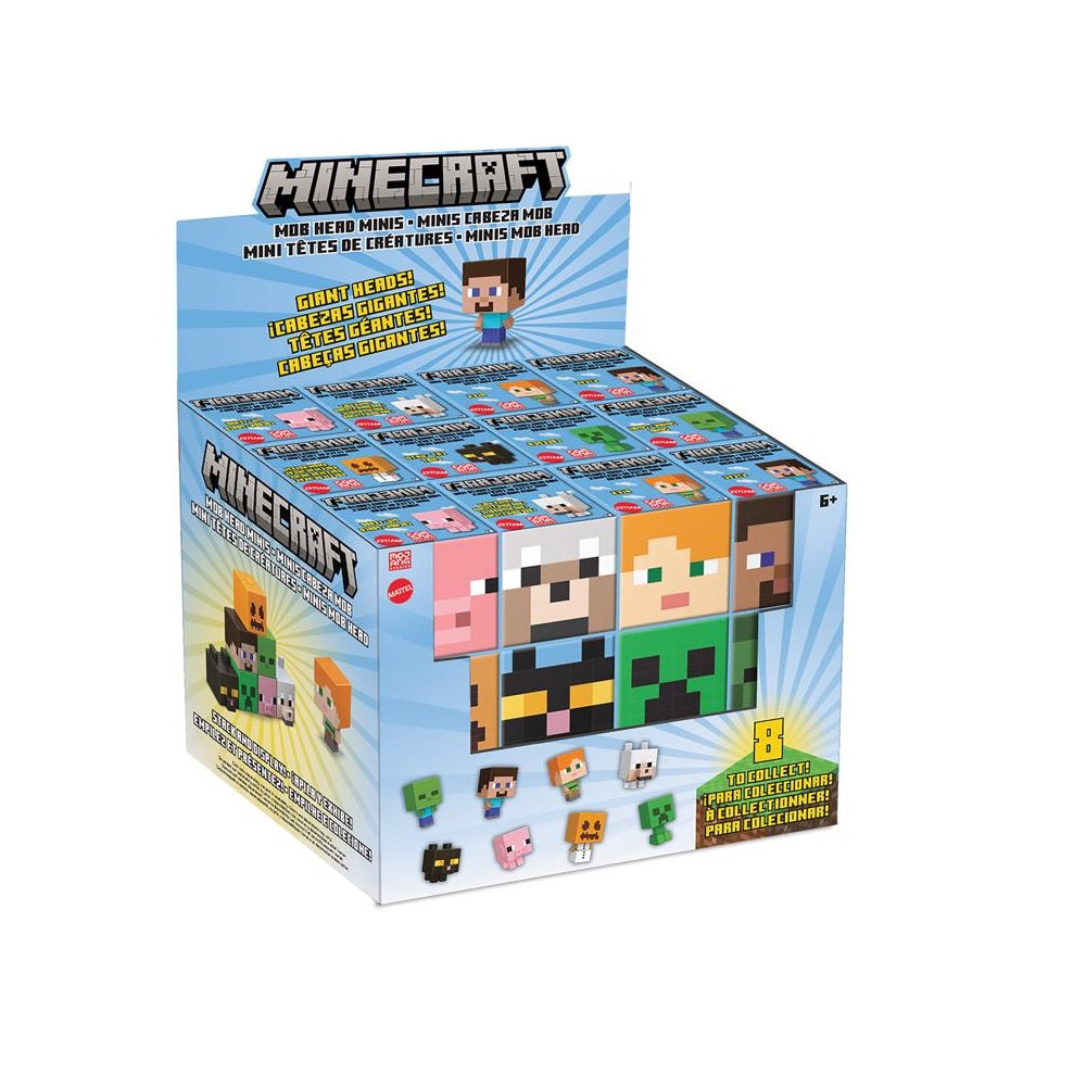 Mattel HDV64 MOB Head Mini Minecraft Figure, Multicolored