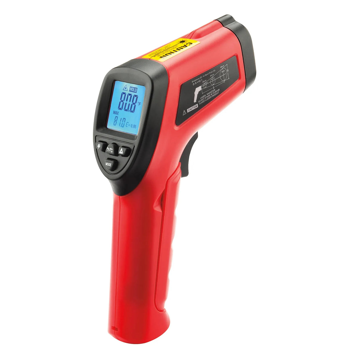 Maverick IR-203 Laser Infrared Thermometer, 9 Volt, Red, Plastic