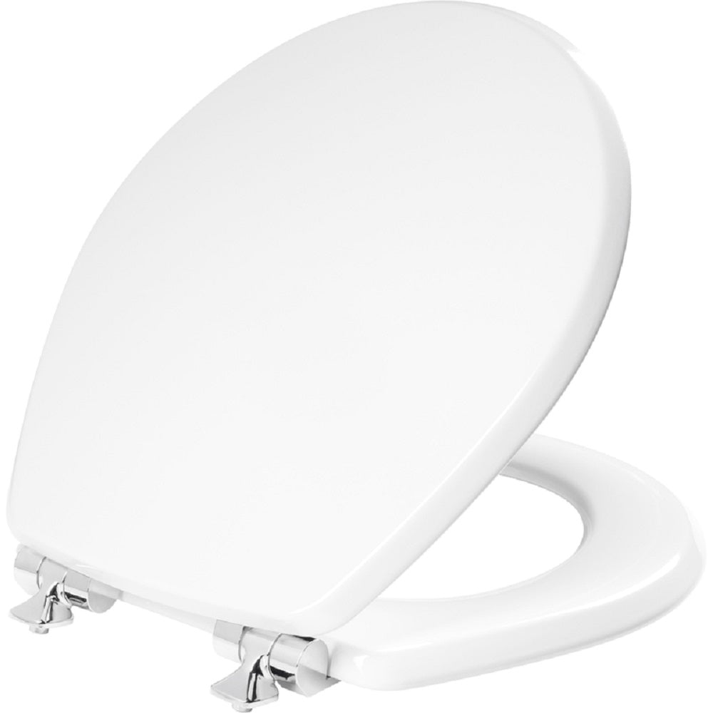 Mayfair 26CHSLA-000 Slow Close Round Toilet Seat, Molded Wood, White