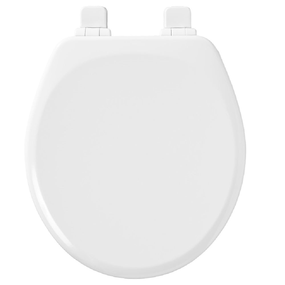 Mayfair 43SLOW-000 Slow Close Round Toilet Seat, Molded Wood, White