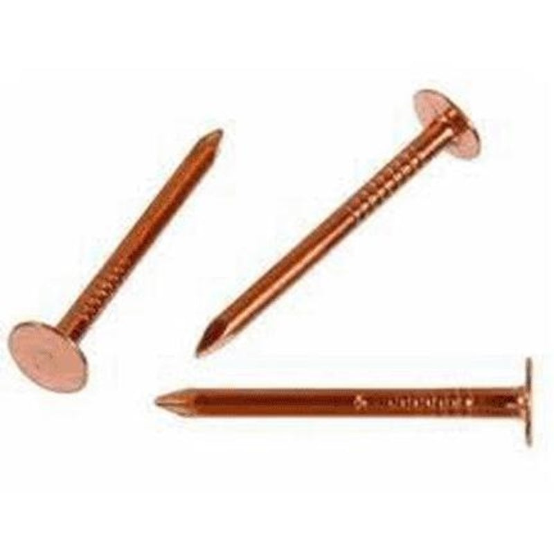 Maze Nails CU200112 Flat Slate Nail, Copper, 2"