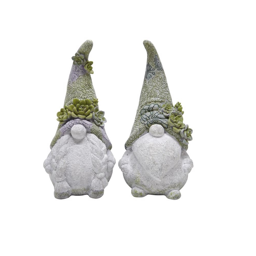 Meadowcreek ZAC84G4129 Mr and Mrs Gnome Garden Statue, 14 Inch