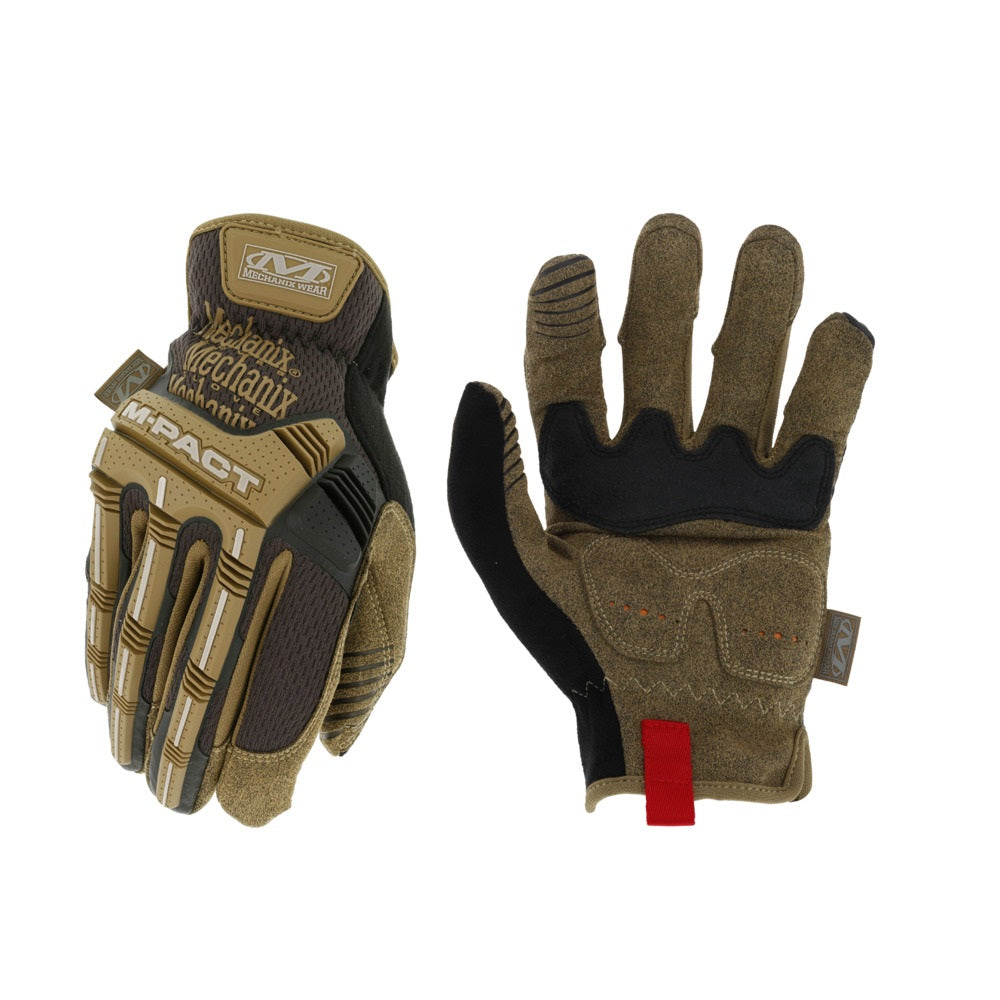 Mechanix Wear MPC-07-011 M-Pact Open Cuff Impact-Resistant Gloves, Brown, XL