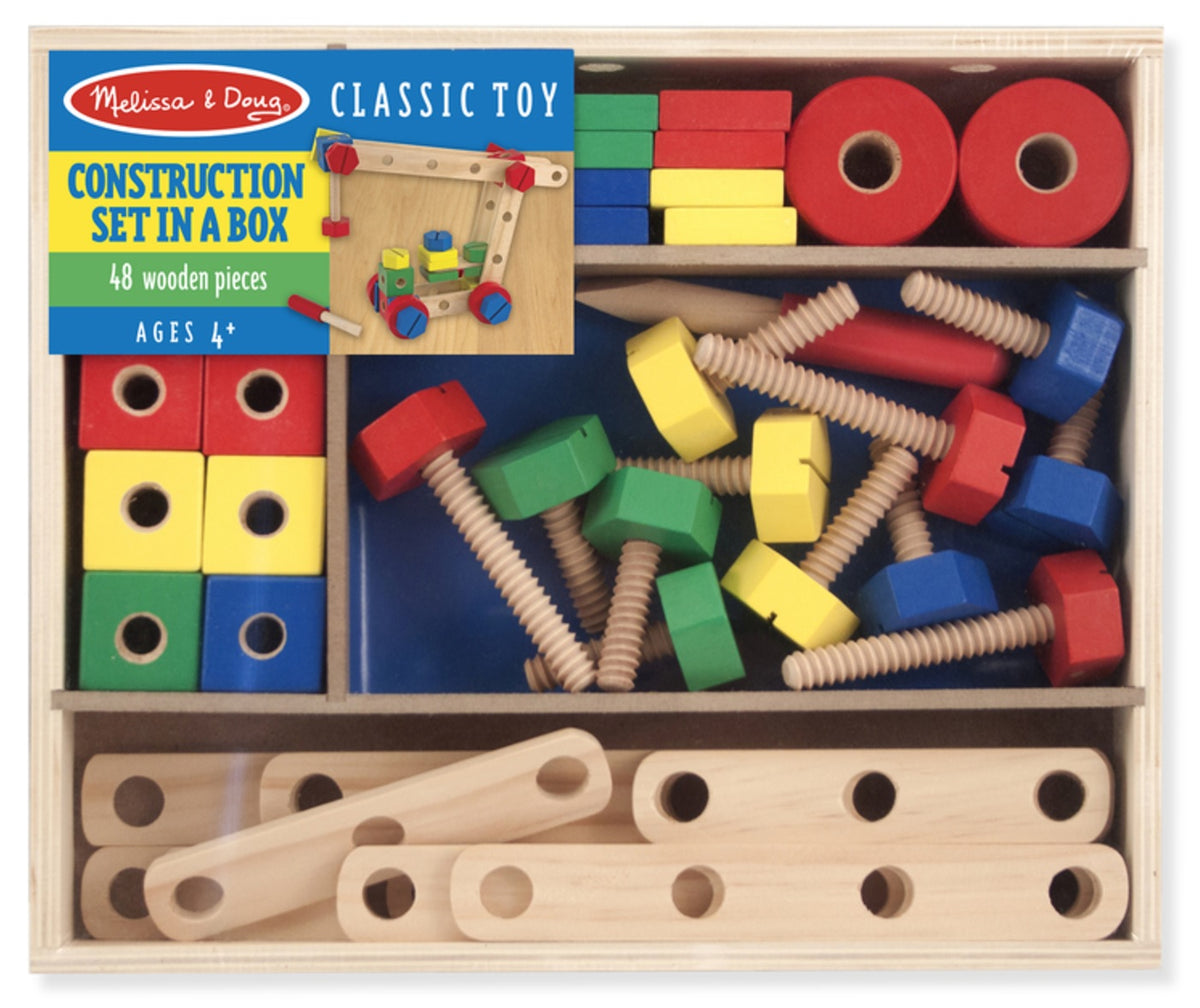 Melissa & Doug 5151 Construction Building Set, Wood