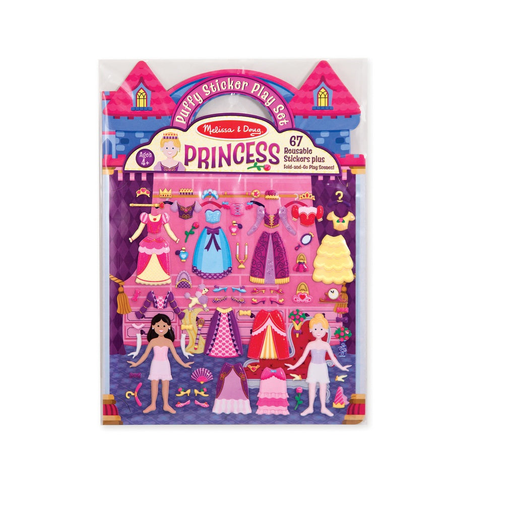 Melissa & Doug 9100 Princess Puffy Stickers Play Set, Plastic