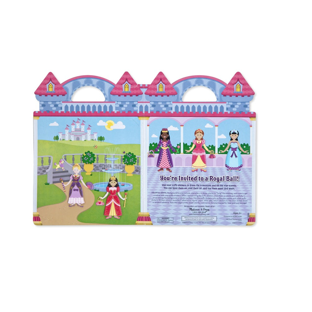 Melissa & Doug 9100 Princess Puffy Stickers Play Set, Plastic