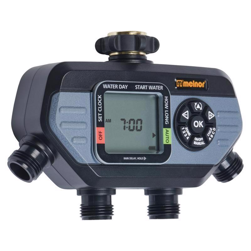 Melnor 73280 Hydrologic Water Timer, 4 Zone, Black