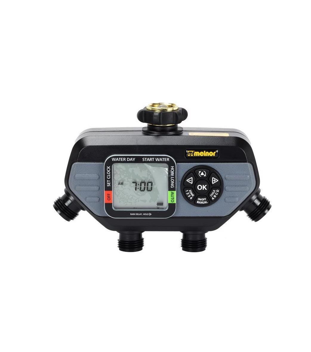 Melnor 73280 Hydrologic Water Timer, 4 Zone, Black