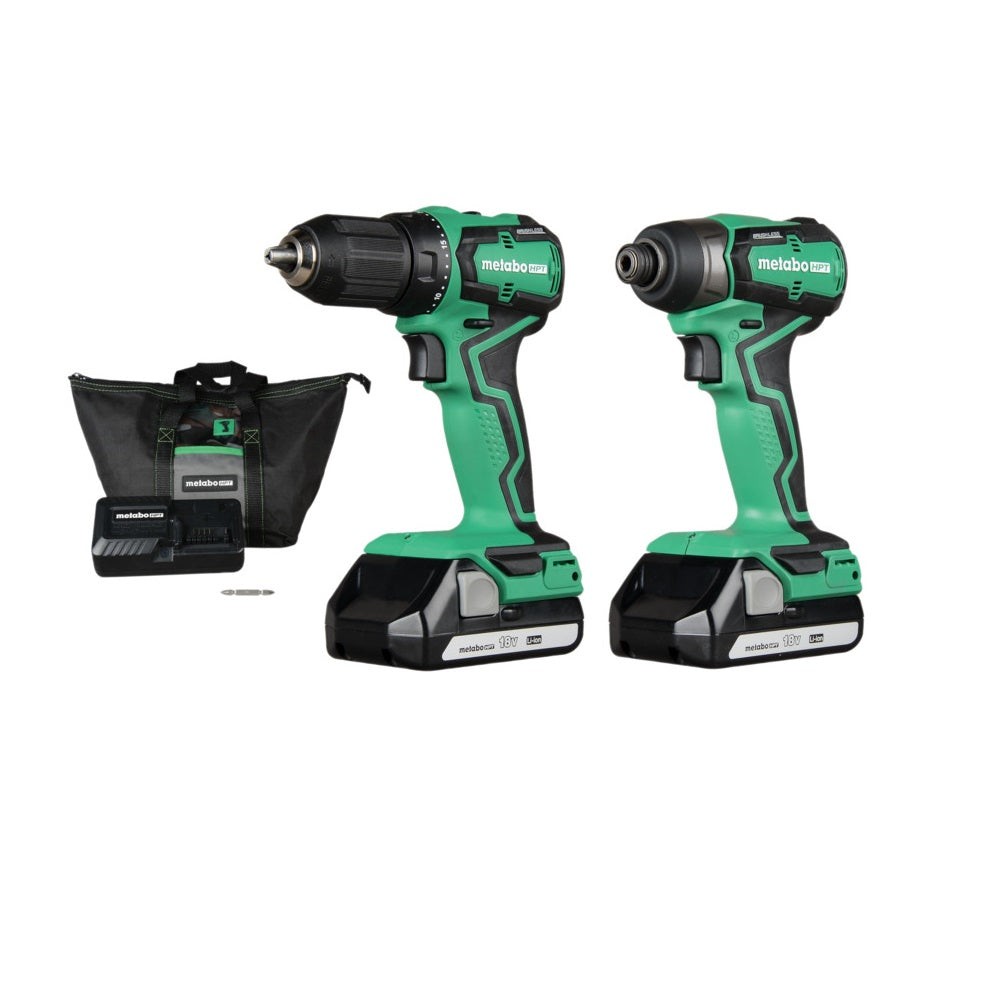 Metabo KC18DDXM Sub-Compact Driver Drill/Impact Driver Combo Kit, 18 Volt