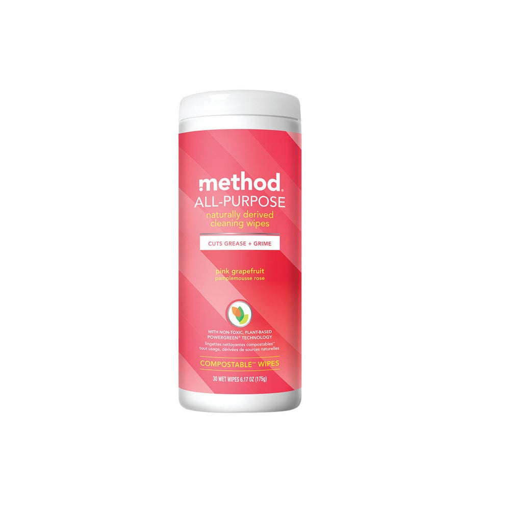 Method 18798 All Purpose Cleaner Wipes Lotion, Pink Grapefruit Scent